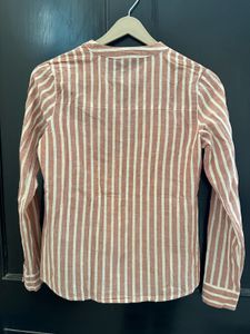 Striped Button-Up Blouse