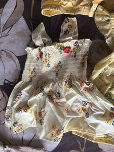 Cute Yellow Baby Dresses Set