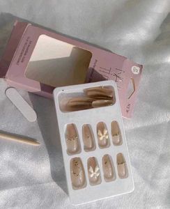 Nails Tips With Bow 🎀 Professional Design