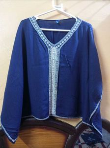 Royal Blue Designer Kaftan Top