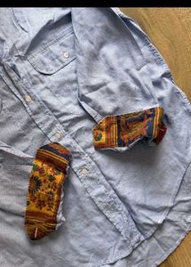 Men's Striped Button-Up Shirt