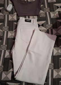 Bootcut White Jeans