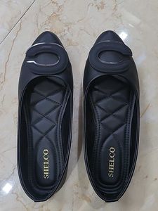 Black SHELCO Pointed-Toe Flats