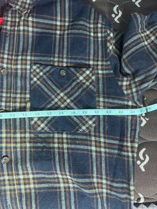 Men's Blue Plaid Flannel Shirt