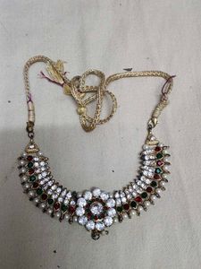 Elegant Kundan & Pearl Necklace Set