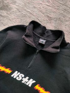 Black NS+K Flame Print Sweatshirt