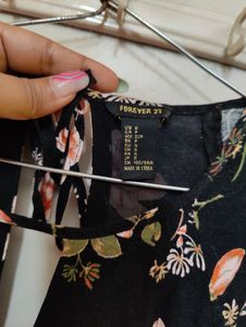 Forever 21 Floral Rayon Romper Short