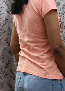 SpongeBob Print Peach Tshirt