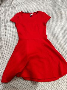 Chic Red Fit &amp; Flare Dress