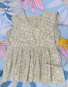 Women's Green Floral Printed Kurta