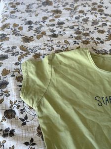 Olive Green 'Smile' Graphic Tee
