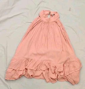 Chic Pink Ruffle Dress