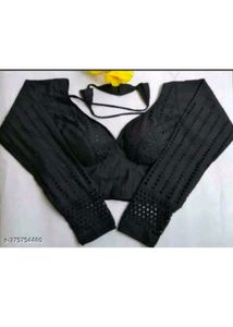 Elegant Black Readymade Blouse