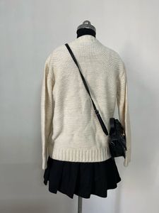 Cream Lip Print Sweater