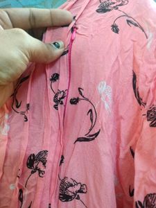 Pink Floral feeding kurtha