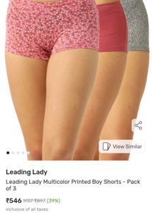 Brand New Set of 3 Leading Lady Boyshorts-XXL