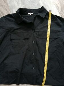 Chic Black Short Sleeve Shirt