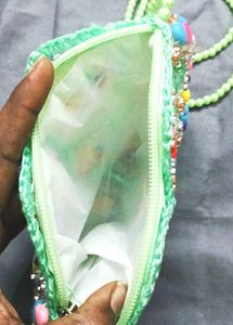 Colorful Beaded Crossbody Bag
