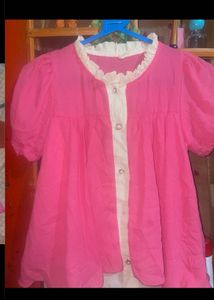 🚨‼️🚨‼️ price drop Cute Pink top size small can w