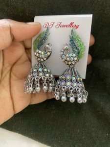 Beautiful Peacock Jhumka Earrings🦚🫣🤌