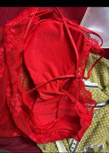 Red Lace Camisole Top