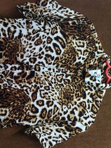Tiger Print Half Sleeves Shirt For Unisex 5005