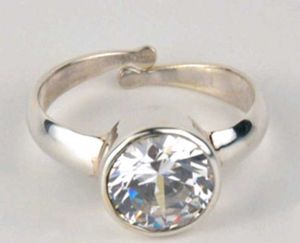 Silver Ring with Cubic Zirconia