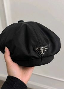 Authentic Prada Black Nylon Beret Hat