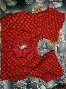 red and yellow saree
