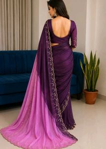 Ombre Purple &amp; Pink Saree
