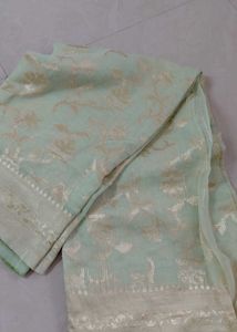 Elegant Pastel Green Saree