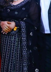 Elegant Black Embroidered Lehanga set