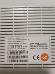 GX E-4222 GPON &amp; EPON UNLOCKED FIBER ROUTER