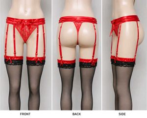 Red Lace Garter Belt & Thong Set(1400)