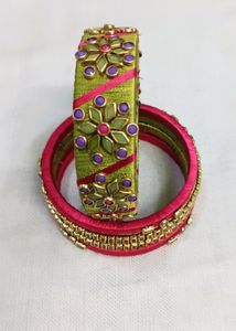 Silk thread Bangle Set