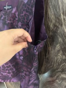 Stylish Purple Animal Print Sleeveless Top