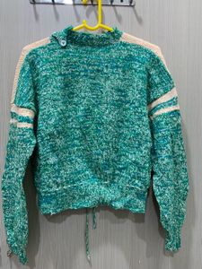 Unique Two-Tone Knit Sweater