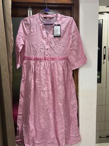 Pretty Pink Printed Kurta/Tunic dress