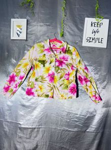 Floral Print Button-Up Shirt