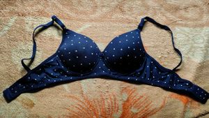 Polka Dot Padded Bra(Free Earings)