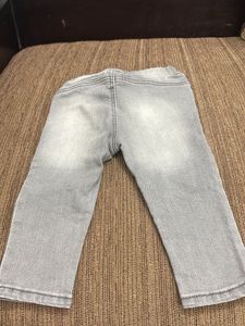 Grey  and Denim Jeans