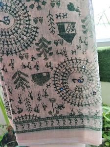 Hand-painted Warli Art Saree