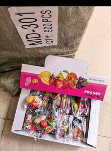 Cute Fruit Eraser Set - 30 pcs