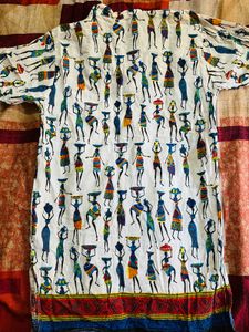 Unique Printed Short Sleeve Kurti