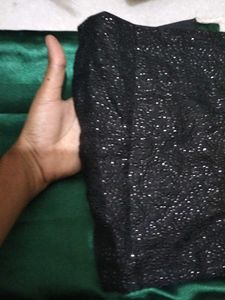 combo of saree and with blouse &amp; black shrug