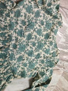 Boho Floral Print Short Kurti