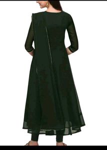 Beautiful Green Gown With Dupatta