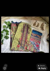 Vibrant Printed Dress Material