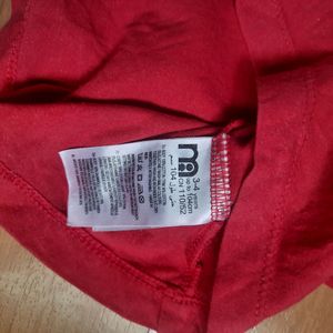 Red cute t-shirt from MotherCare (3 to 4 yrs)