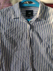 Striped Button-Up Shirt